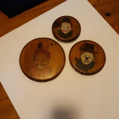Vintage Clown Wood Pictures