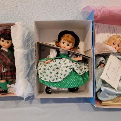Lot 225: (3) Madame Alexander Dolls - United States, Scotland and Luck of the Irish Dolls