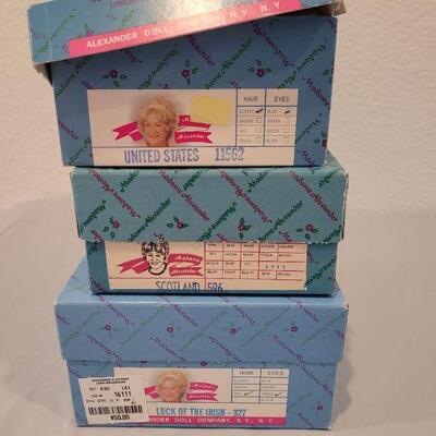 Lot 225: (3) Madame Alexander Dolls - United States, Scotland and Luck of the Irish Dolls