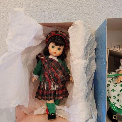Lot 225: (3) Madame Alexander Dolls - United States, Scotland and Luck of the Irish Dolls