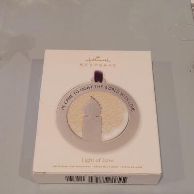 Lot 230: New in Box Musical Rotating Metal Tree and (3) New Christmas Ornaments 