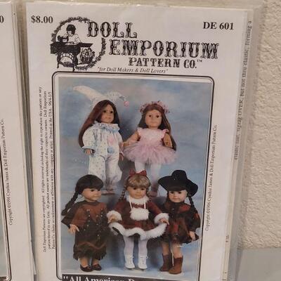 Lot 238: (4) American Girl Doll Clothes Sewing Patterns 