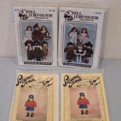 Lot 238: (4) American Girl Doll Clothes Sewing Patterns 