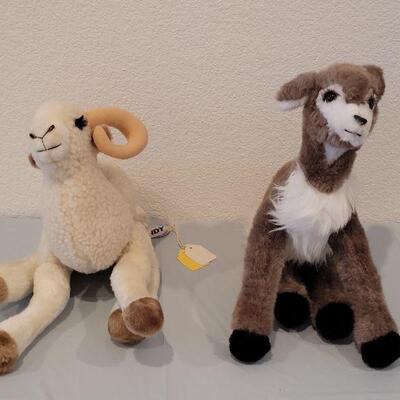 Lot 242: (2) New Baby Ram and Baby Deer Plushies 