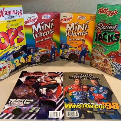 Jeff Gordon cereal and magazines 