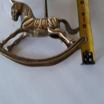 Vintage Brass Rocking Horse Candle