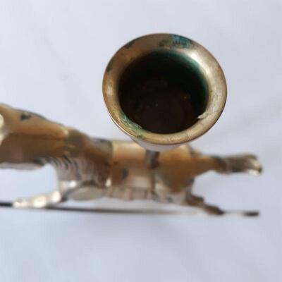 Vintage Brass Rocking Horse Candle