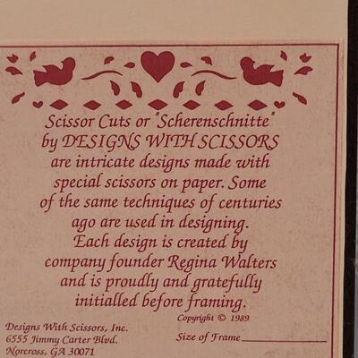 Lot 253: Scissor Cut Framed Design and (2) Little Girls/Dolls Deco 