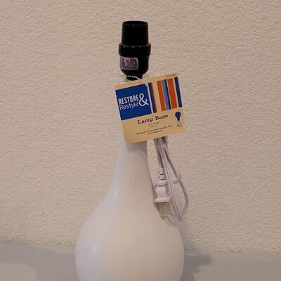 LOT 252: New White Ceramic Lamp