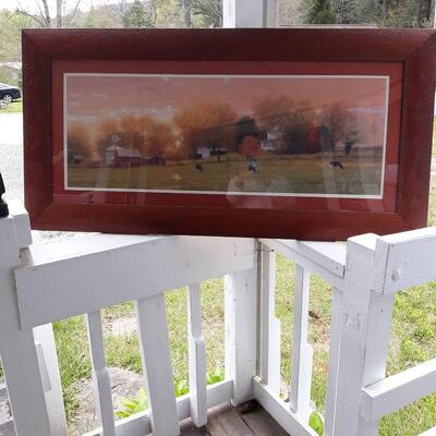 Farm Picture with wood frame