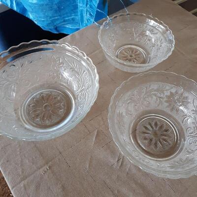 Vintage glass bowls