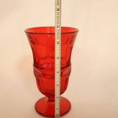 Lot #121: Vintage Fostoria Jamestown Ruby Red Sundae Glasses 