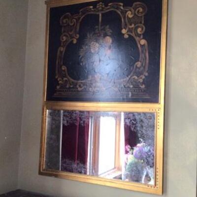 BR363 - Antiqued Mirror Below & Painting Above