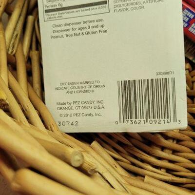 Lot 267: Basket w/ Unused PEZ Collectible Dispensers
