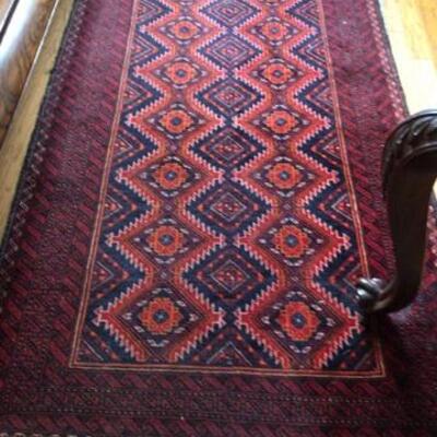 BR366 - Red & Black Persian Rug 7' 6