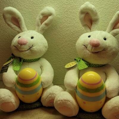 Lot 309: (2) New HALLMARK Easter Bunnies (Both need battery)