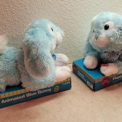 Lot 315: (2) New Animated Blue Bunnies - Both Turn on