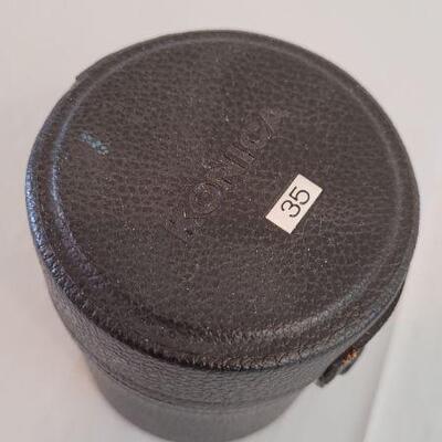 Lot 326: Vintage KONICA 35MM Lens F2.8 w/ Case