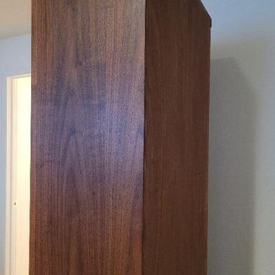 Lot 335: #1 Tall 3-Tier Display Cabinet w/ Sliding Doors 80" Ã— 33.5" Ã— 13.5"