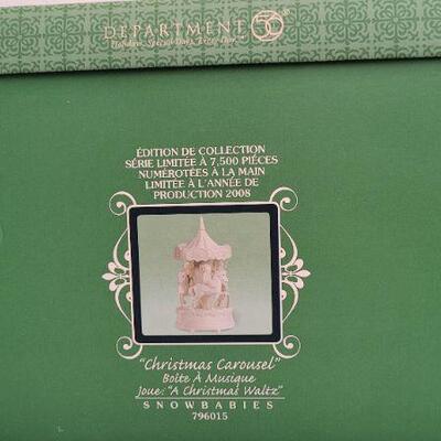 Lot 348: Vintage Dept. 56 SNOWBABIES Christmas Carousel