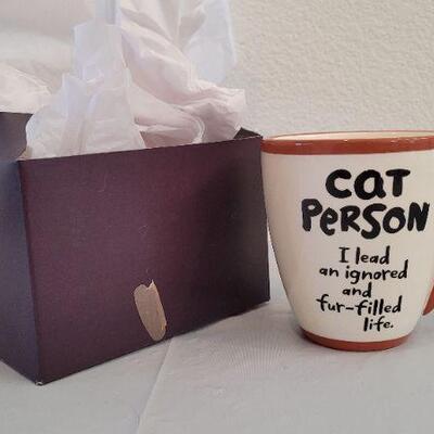 Lot 349: New HALLMARK Cat Person Coffee Gift Mug
