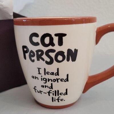 Lot 349: New HALLMARK Cat Person Coffee Gift Mug