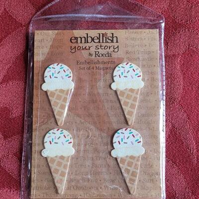 Lot 351: New (4) Packages of Embellish Magnets