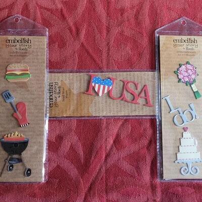 Lot 352: New (3) Packages of Embellish Magnets