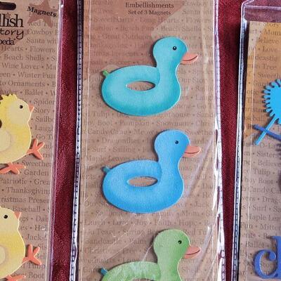 Lot 353: New (4) Packages of Embellish Magnets 