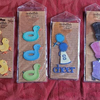 Lot 353: New (4) Packages of Embellish Magnets 