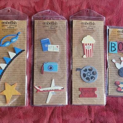 Lot 356: New (4) Packages of Embellish Magnets 