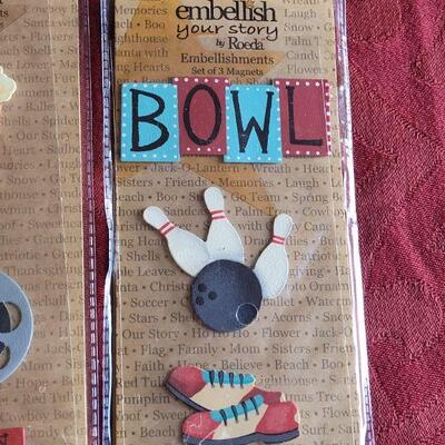 Lot 356: New (4) Packages of Embellish Magnets 