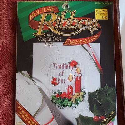 Lot 366: (2) New Needlepoint and Ribbon Embroidery Sets