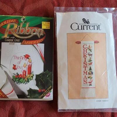 Lot 366: (2) New Needlepoint and Ribbon Embroidery Sets