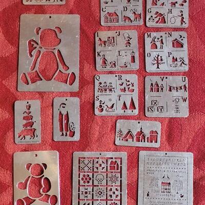 Lot 369: Vintage Metal Embossing Stencils 