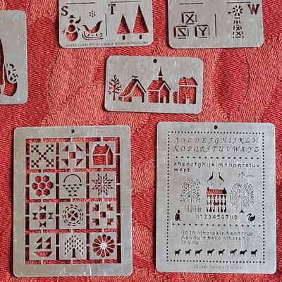 Lot 369: Vintage Metal Embossing Stencils 