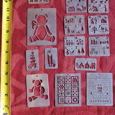 Lot 369: Vintage Metal Embossing Stencils 