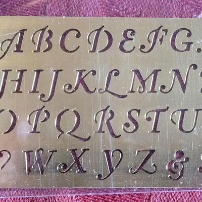 Lot 373: Vintage (4) Metal Embossing Stencils 