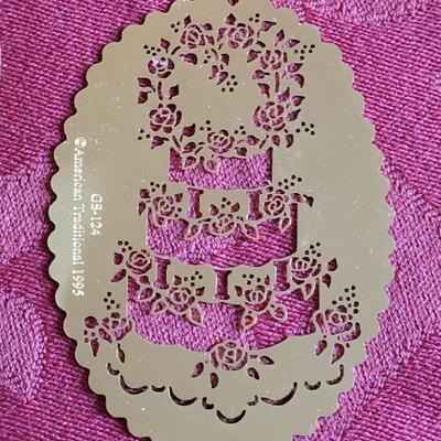 Lot 373: Vintage (4) Metal Embossing Stencils 