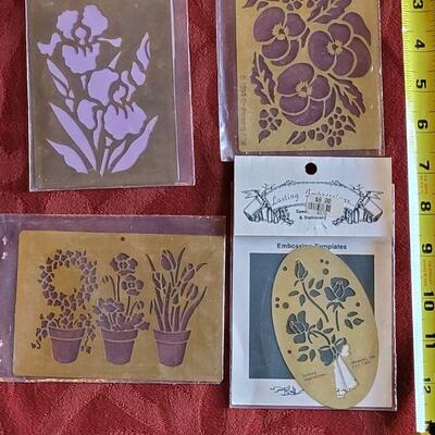 Lot 374: Vintage Metal Embossing Stencils 