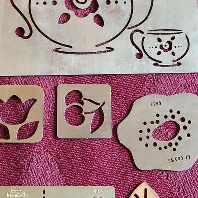 Lot 375: Vintage Brass Embossing Stencils 