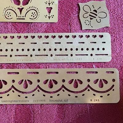 Lot 375: Vintage Brass Embossing Stencils 