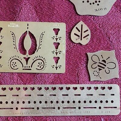 Lot 375: Vintage Brass Embossing Stencils 