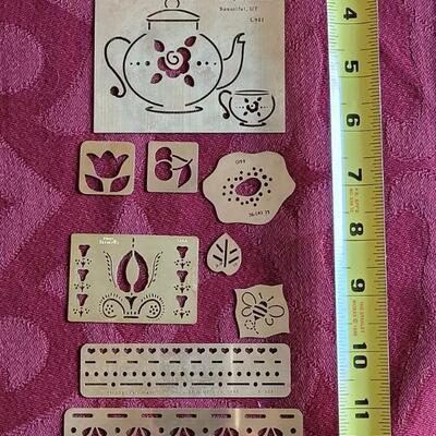 Lot 375: Vintage Brass Embossing Stencils 