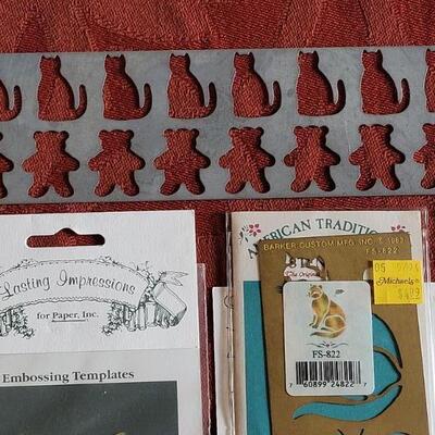 Lot 376: Vintage  Brass & Mixed Metal Embossing Stencils 
