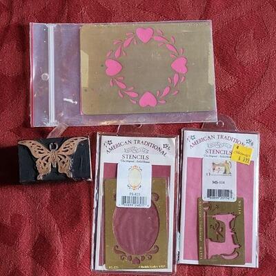 Lot 377: Vintage Metal Embossing Stencils 