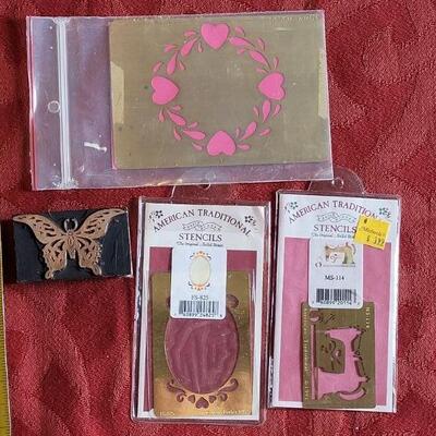 Lot 377: Vintage Metal Embossing Stencils 