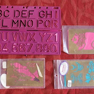 Lot 378: Vintage Metal Embossing Stencils 