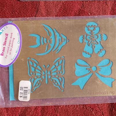 Lot 378: Vintage Metal Embossing Stencils 