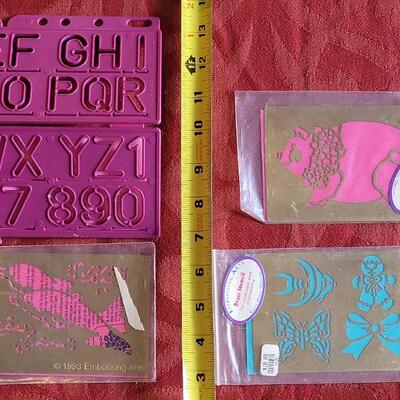 Lot 378: Vintage Metal Embossing Stencils 